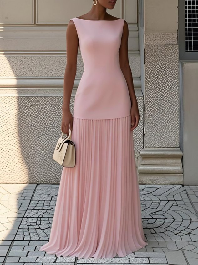 Serena - Pleated Maxi Dress